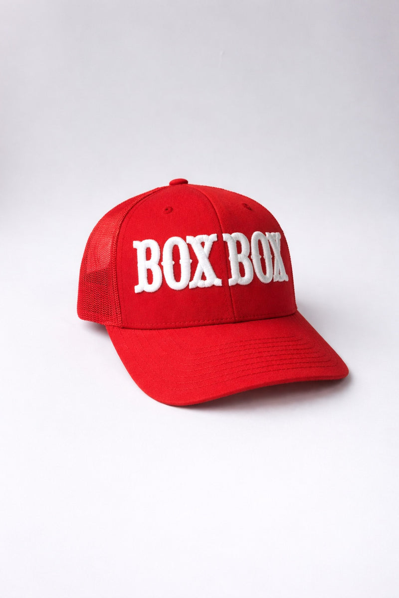 Chassey BOX BOX 3D puff embroidery trucker hat in red